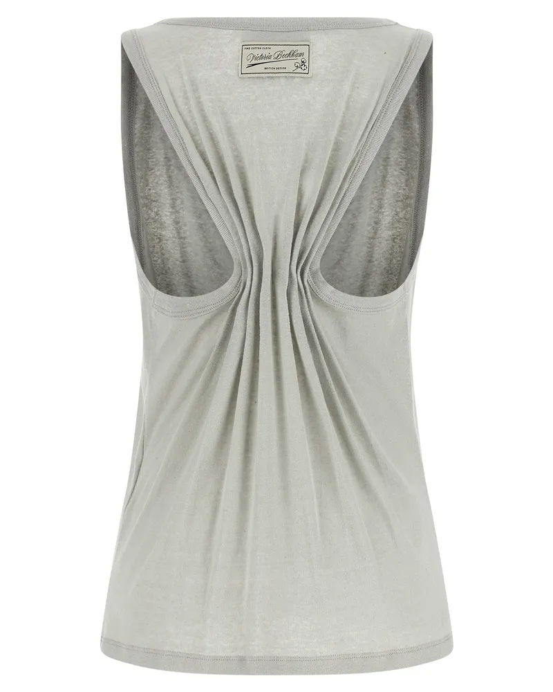 Victoria Beckham Women's Gray Cotton Tank Tops Gray