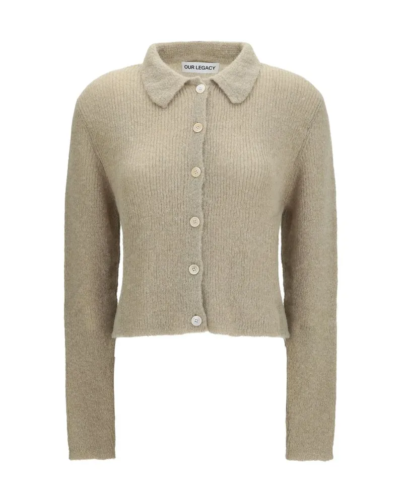 Our Legacy Women's Beige Alpaca Vicugna Pacos Polo Shirt Beige