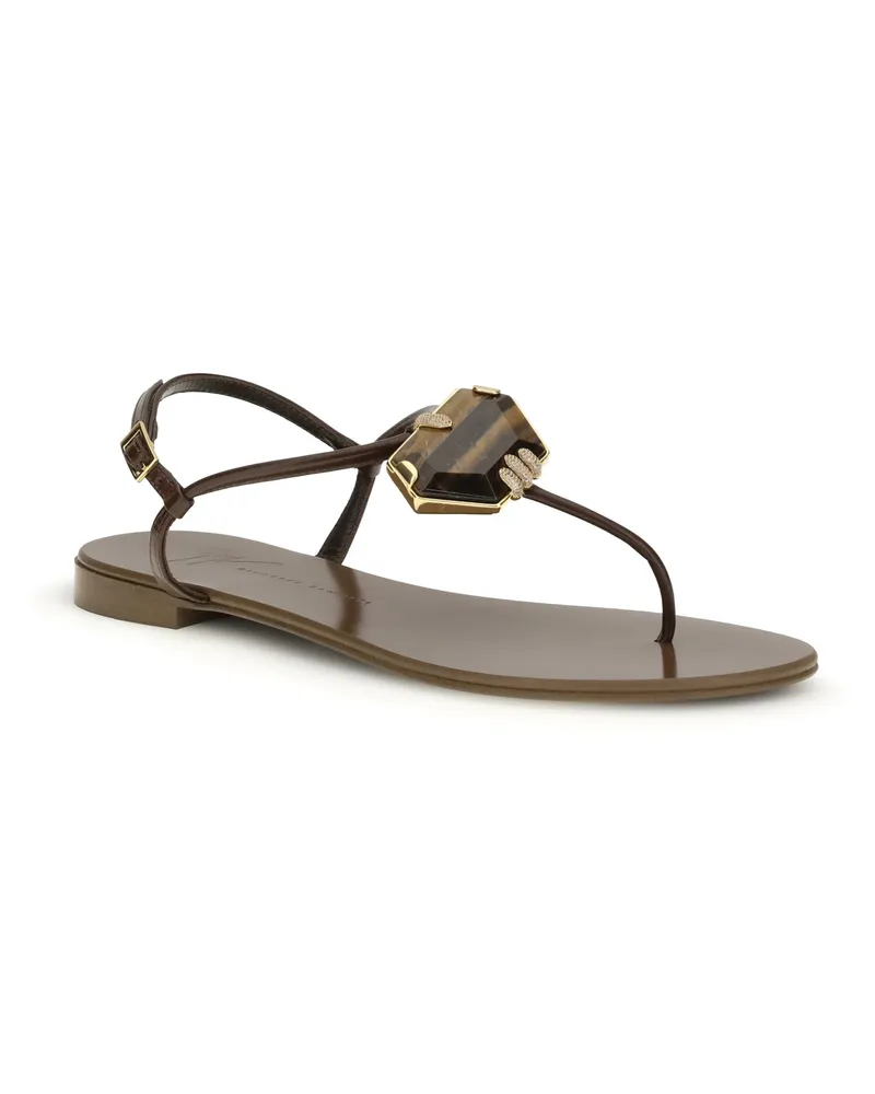 Giuseppe Zanotti Women's Pia Muse Sandals Hot Brown Stainless Steel Brown