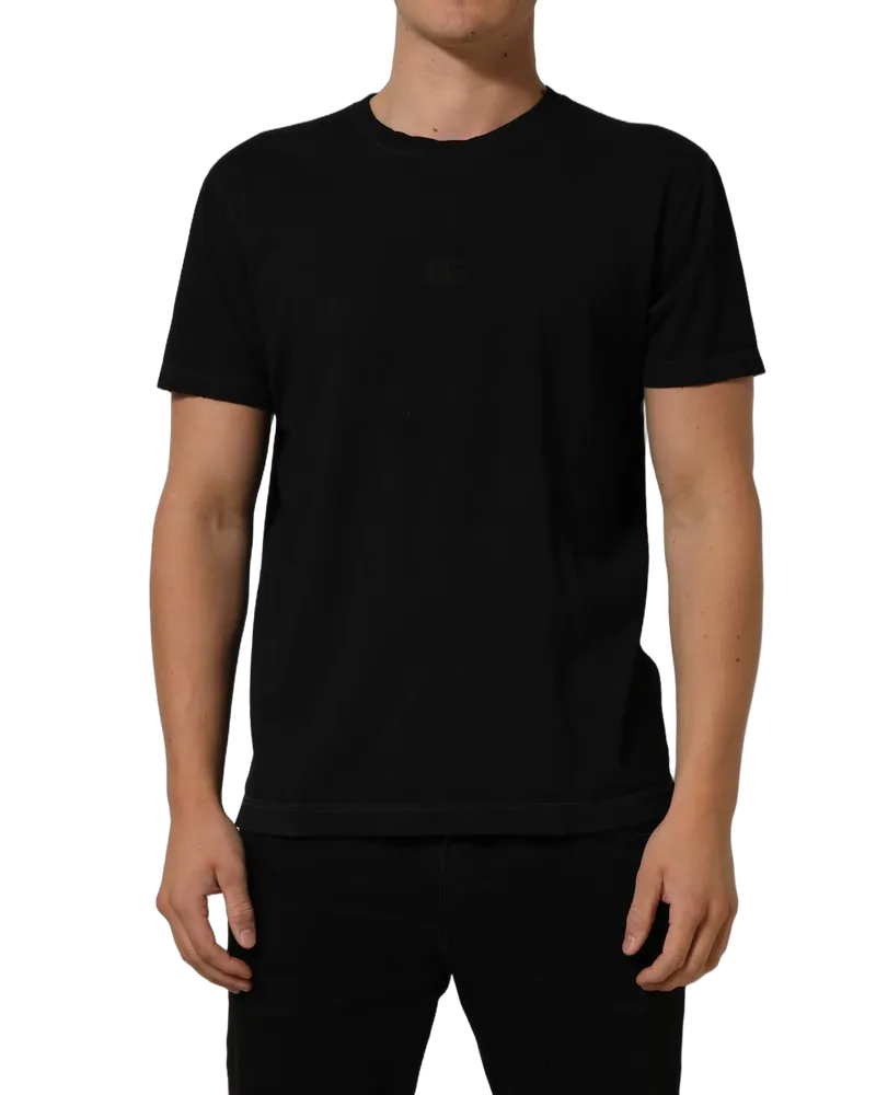 Dolce & Gabbana Crew Neck Cotton T-Shirt — Black Black