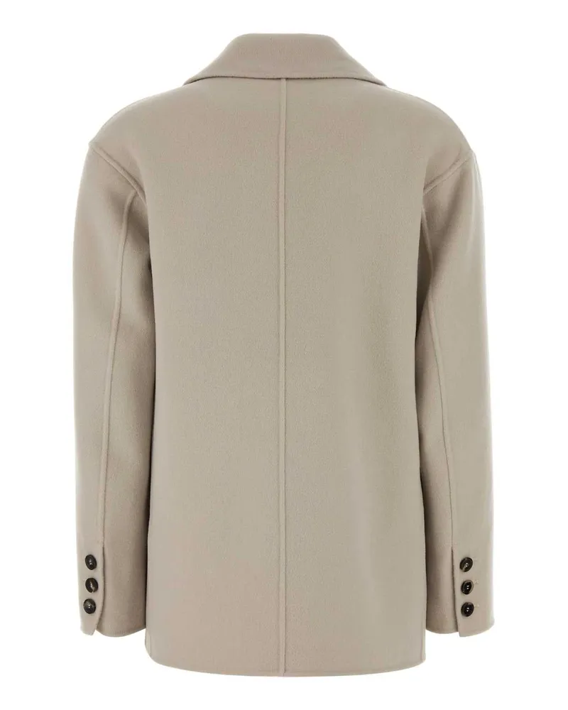 Max Mara Pale Beige Exterior: Virgin Wool Giacche E Gilet Jacket Beige