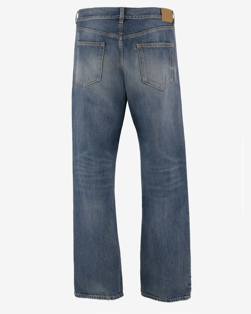 Saint Laurent Men's Jeans Cotton Denim Trousers Blue