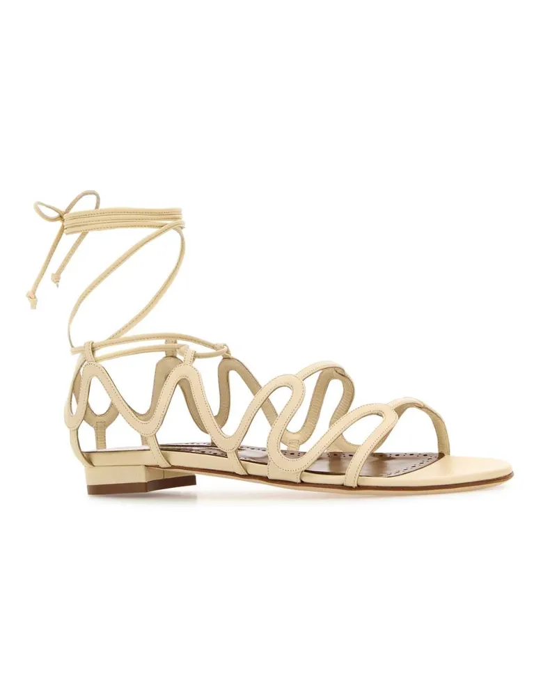 Manolo Blahnik Fawdaflat1252840 Lcrm Sandali Sandal Beige