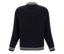 Men's Blue Virgin Wool Bomber Clothing