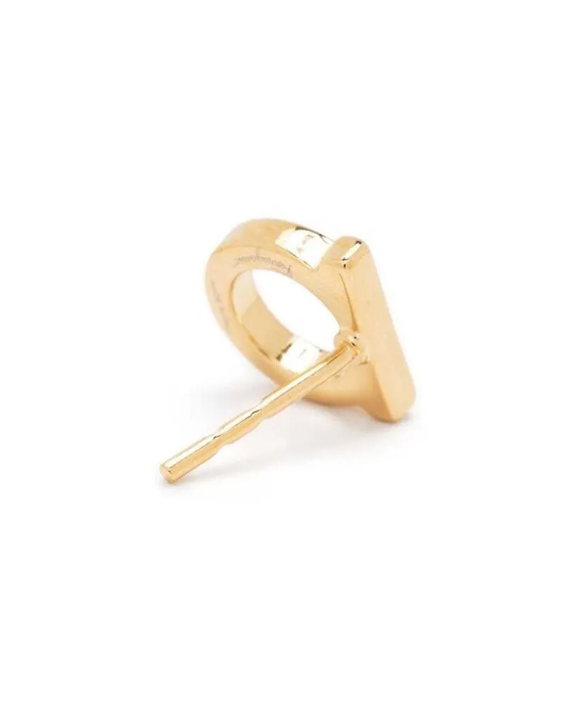 Ferragamo Women's Earrings Gancini Gold-Coloured Brass Metallic Gold