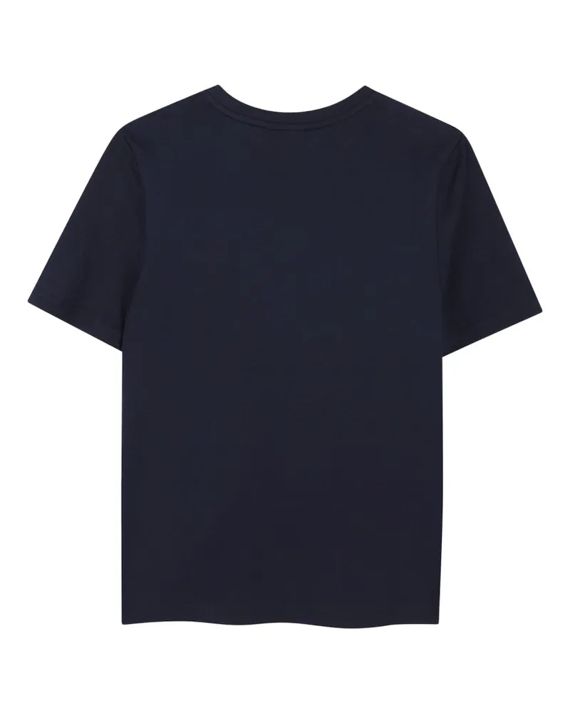 HUGO BOSS Logo-Print Cotton T-Shirt — Blue Blue
