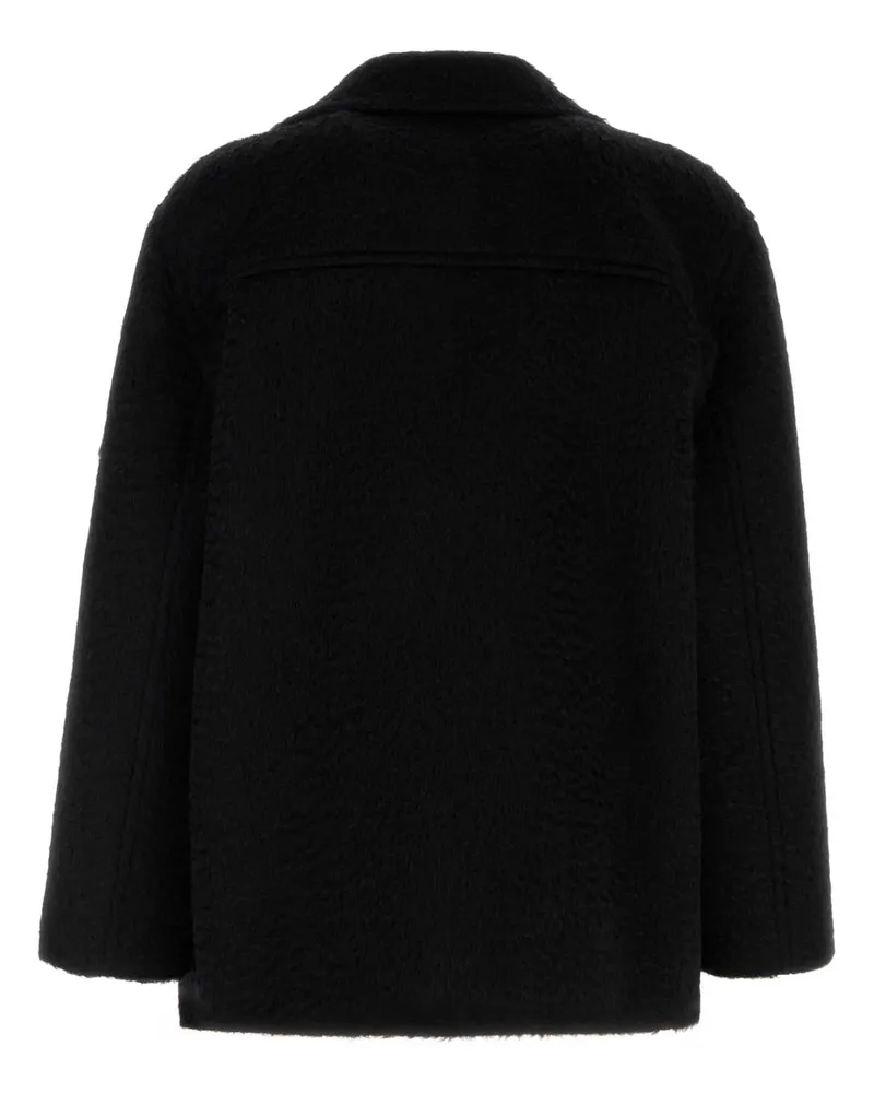 Valentino Garavani 5v0cjm39ah4 0no Nero Exterior: Mohair Virgin Wool Cappotti Coat Black