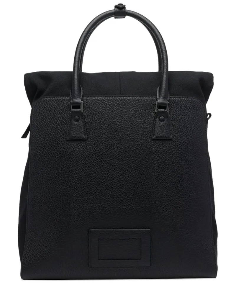 Maison Margiela Women's Convertible Bag 5ac Daily Vertical Black Leather Backpacks Black