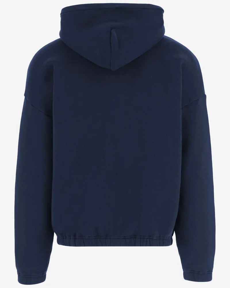 AUTRY Men's Cotton Zip-Up Hoodie Blue Sweatshirts Sweater Blue