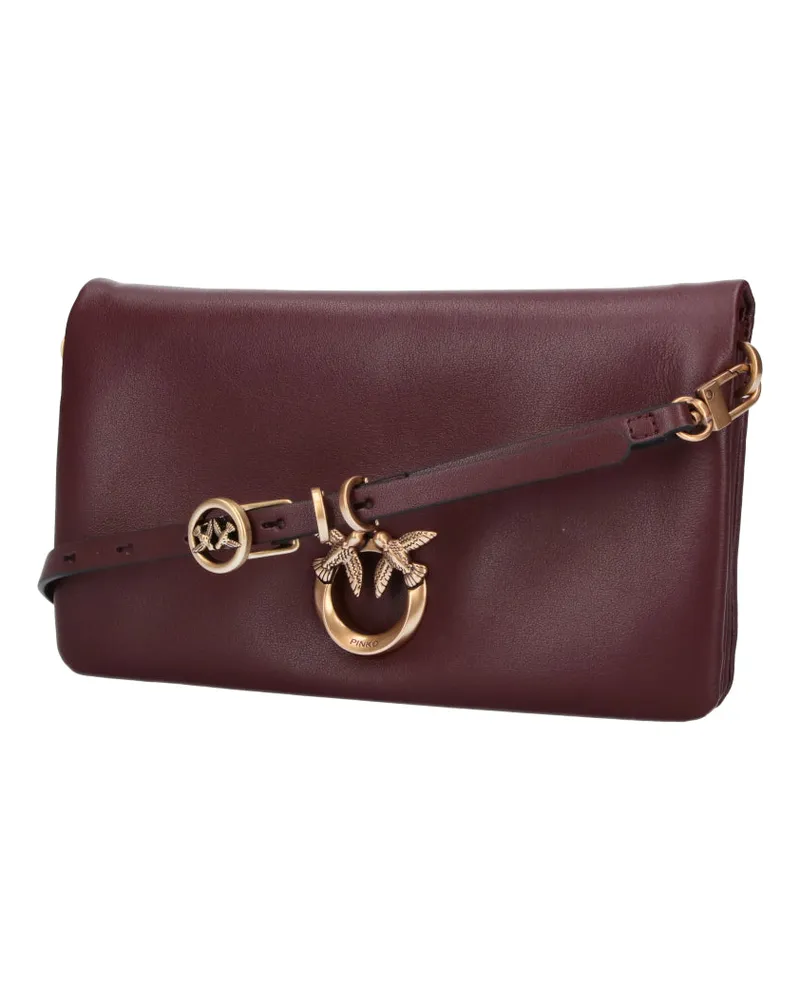Pinko Women's Bags Red Leather Burgundy