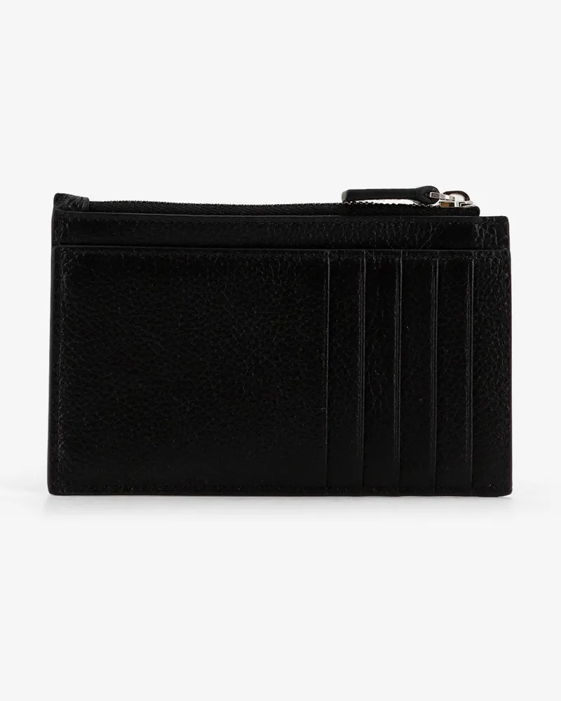 Balenciaga Men's Card Holder Leather Black Wallets & Cardholders Black