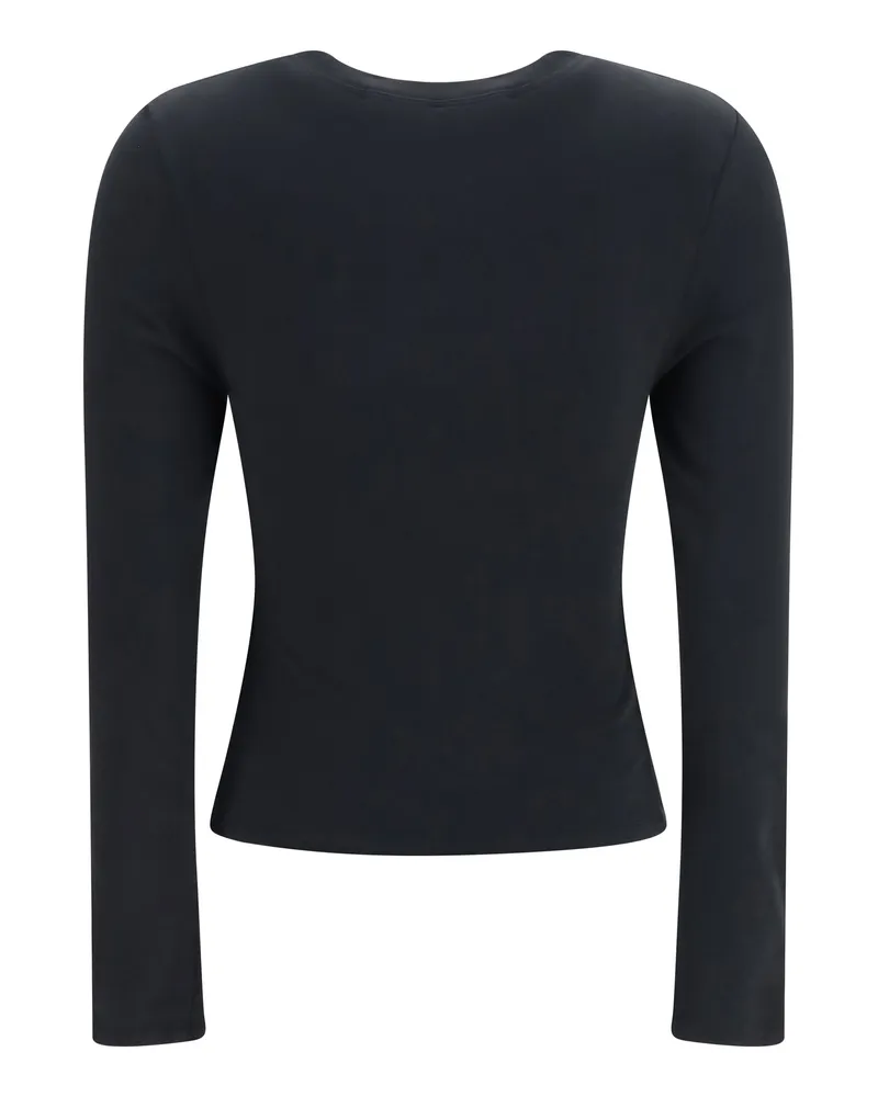 Alexander Wang Women's Logo T-Shirt Black Cotton; Elastane T-Shirts And Polos Black
