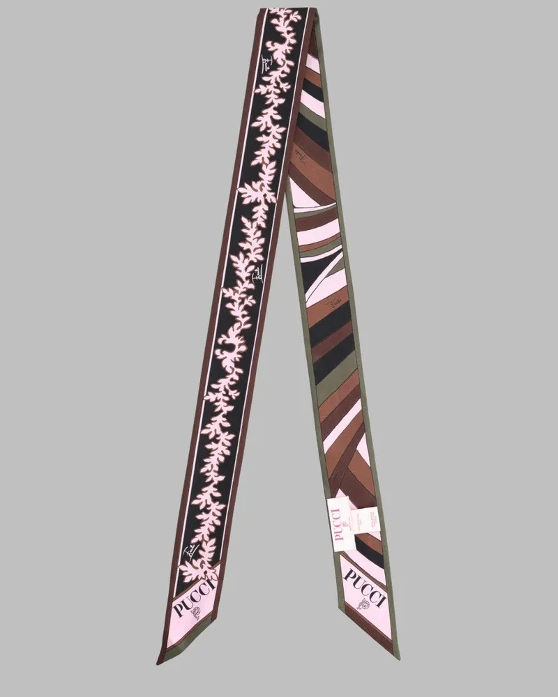 Emilio Pucci Silk Bandeau Scarf — Multicolor Multicolor