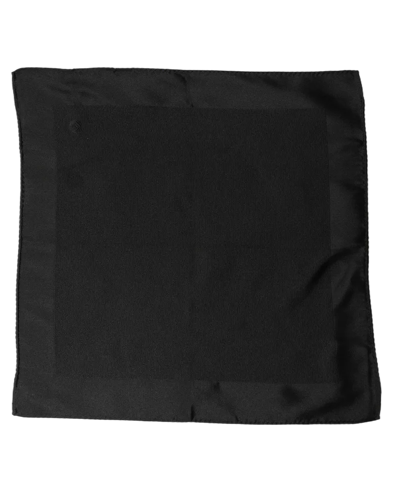Dolce & Gabbana Silk Pocket Square — Black Black
