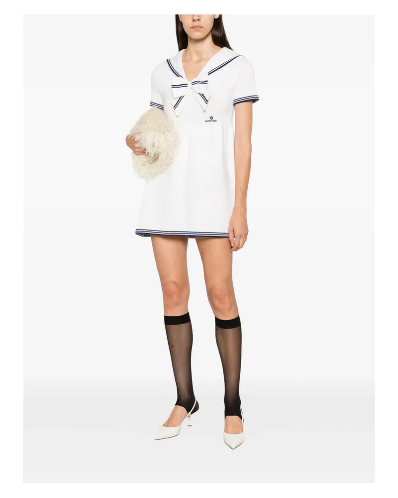 SHUSHU/TONG Sailor-Collar Mini Dress — White White