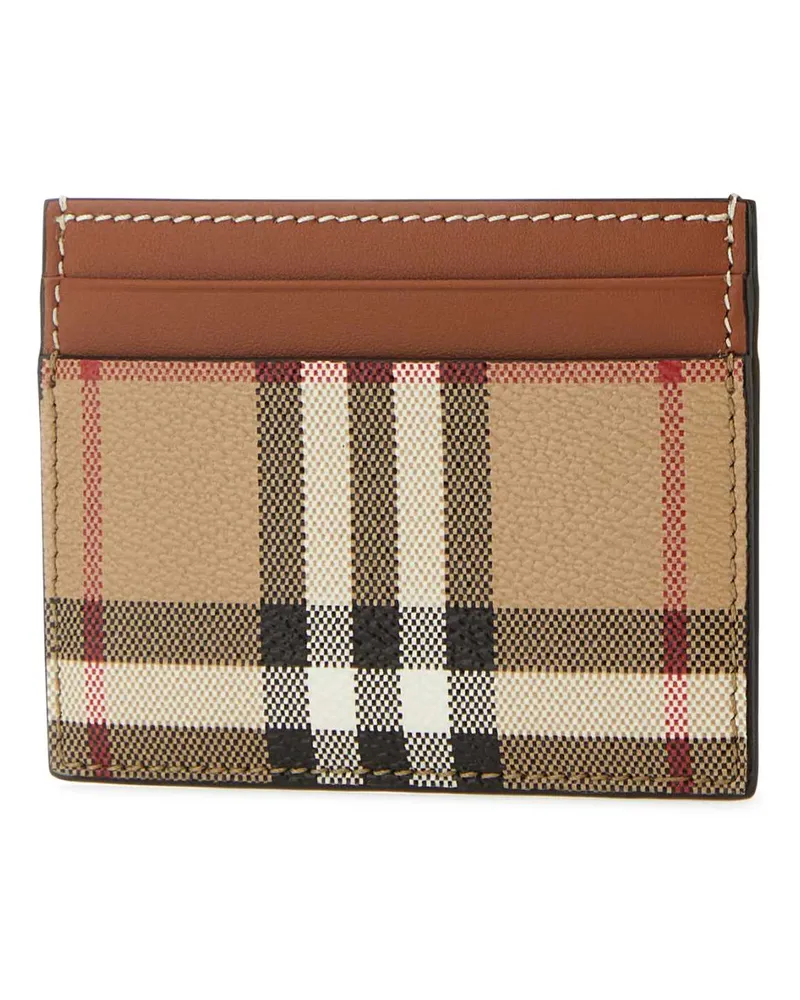 Burberry Women's Printed Canvas Cardholder Archivebeige Polyurethane Polyester Cotton Portafogli Wallet Beige