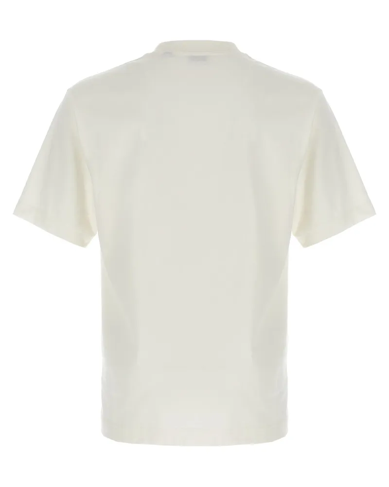 Burberry Equestrian Knight Logo-Embroidered T-Shirt — White White