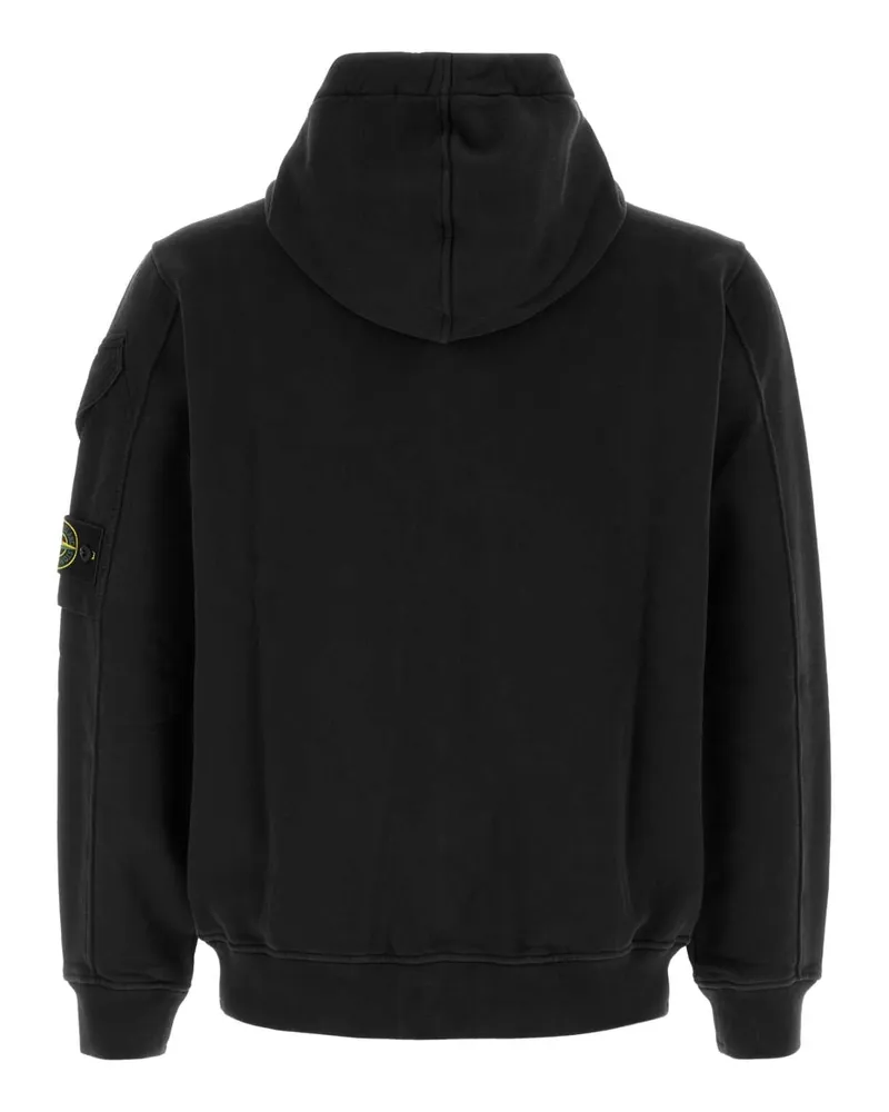 Stone Island Black Exterior: Cotton Felpe Sweater Black