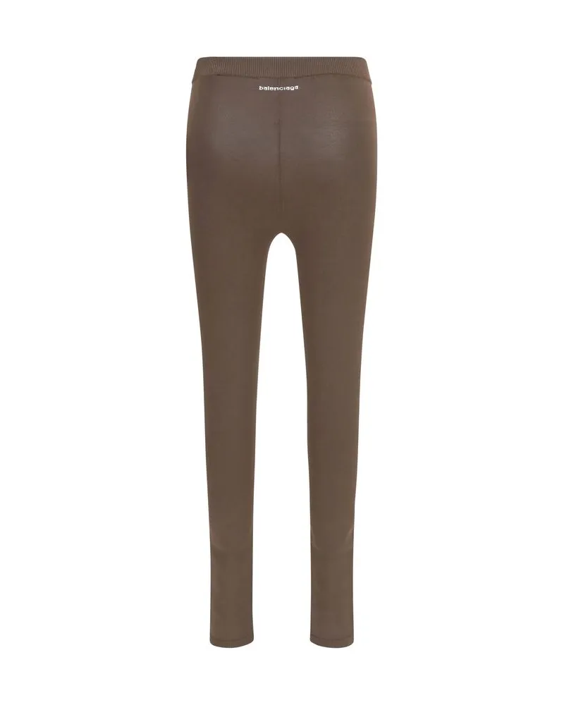 Balenciaga Viscose Leggings — Brown Brown