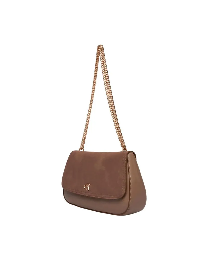 Calvin Klein Synthetic Shoulder Bag — Beige Beige