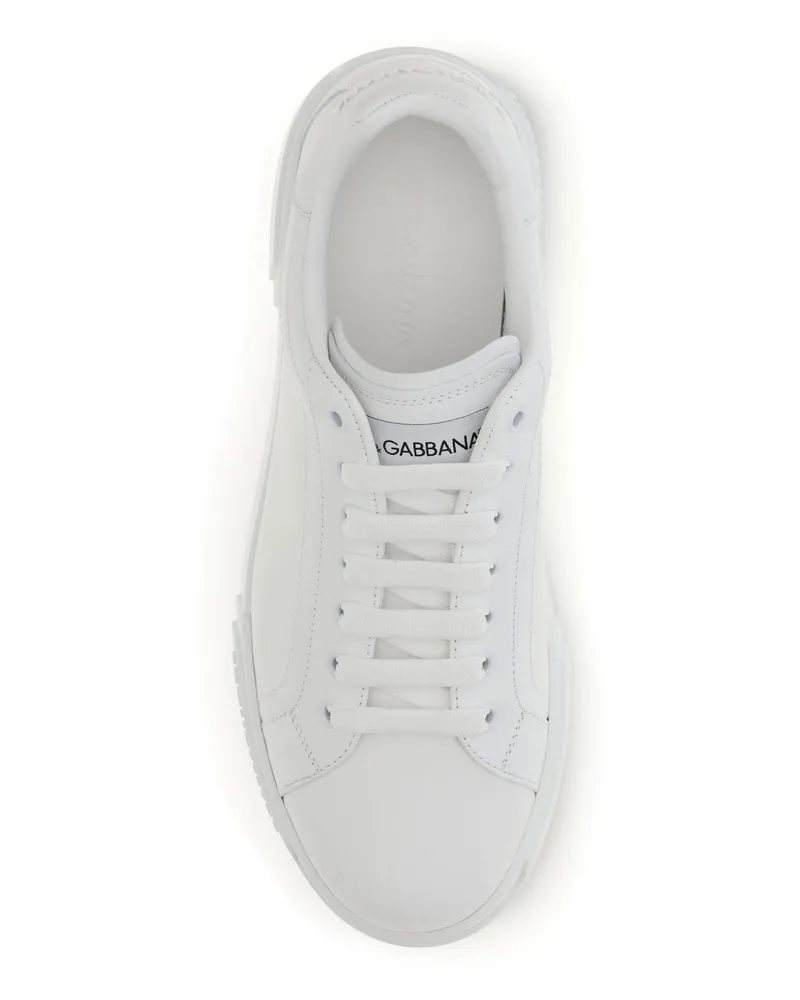 Dolce & Gabbana Leather Sneaker — White White