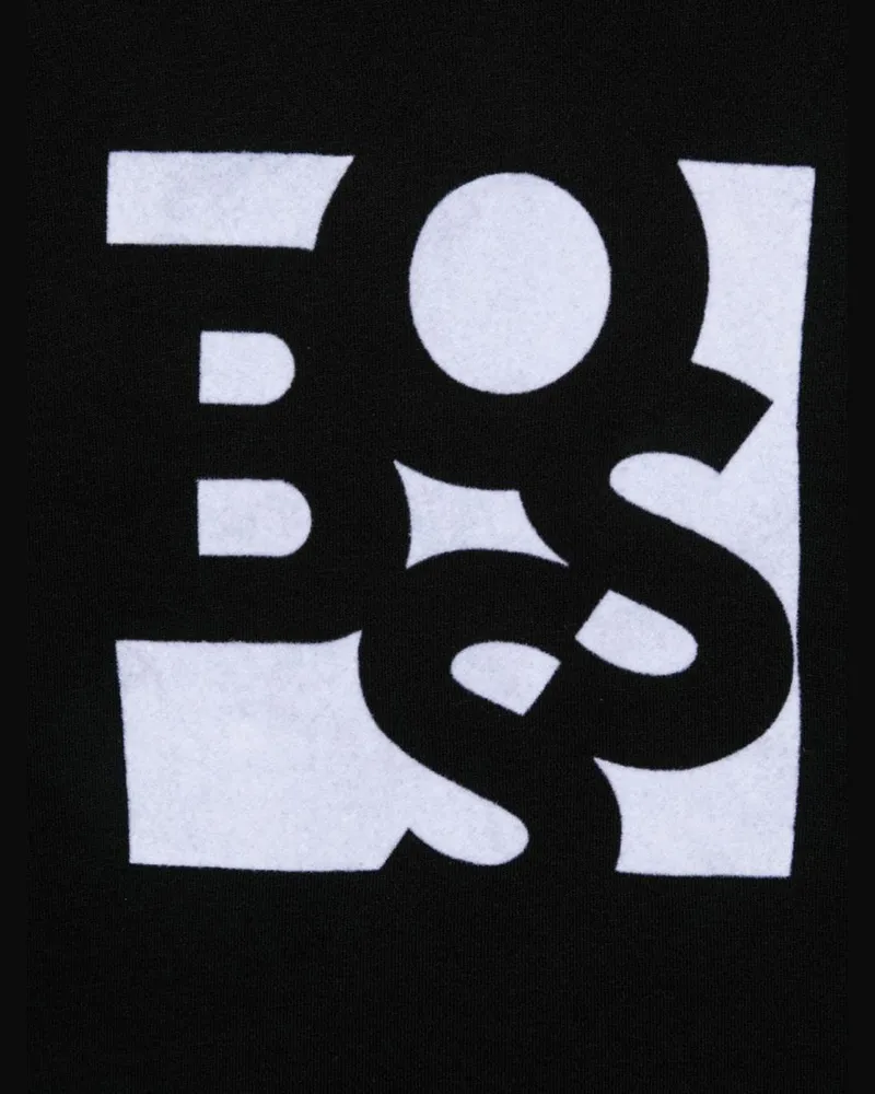 HUGO BOSS Cotton-blend Hoodie Sweatshirt — Black Black