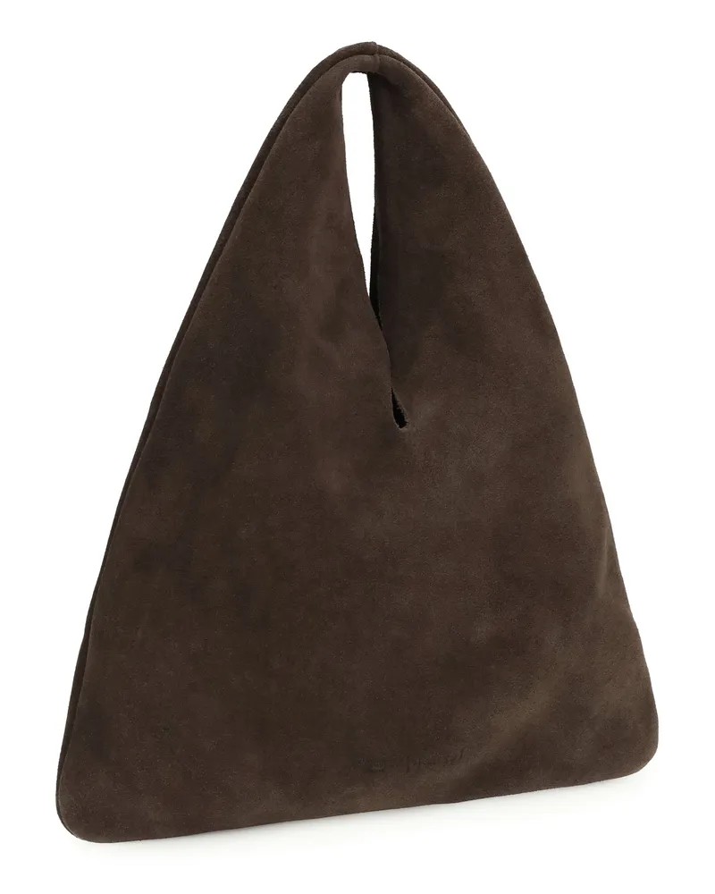 Manebí Women's Handbag Louis Suede Brown Calf Leather Shoulder Bags Brown