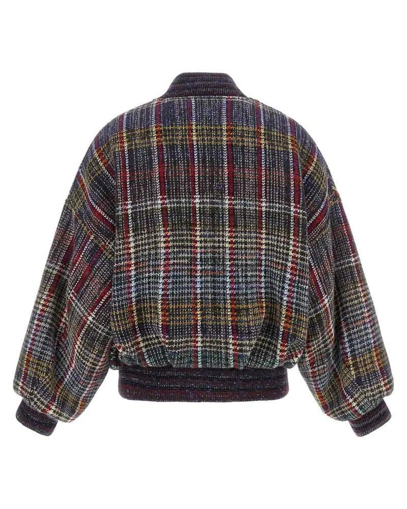 Missoni Check Pattern Wool Jacket — Navy Navy