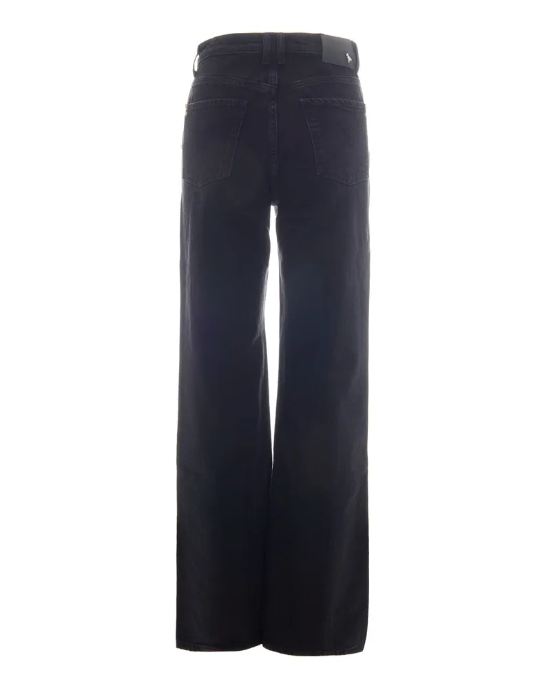 Patrizia Pepe High-Rise Black Wash Denim Jeans — Black Black