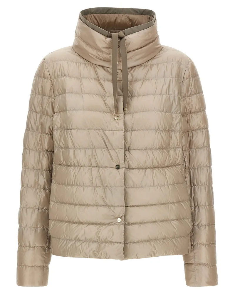 Herno Reversible Quilted Nylon Down Jacket — Beige Beige