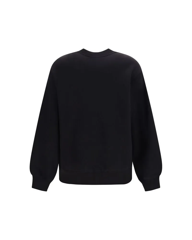 Dolce & Gabbana Logo-Embroidered Cotton Sweatshirt — Black Black
