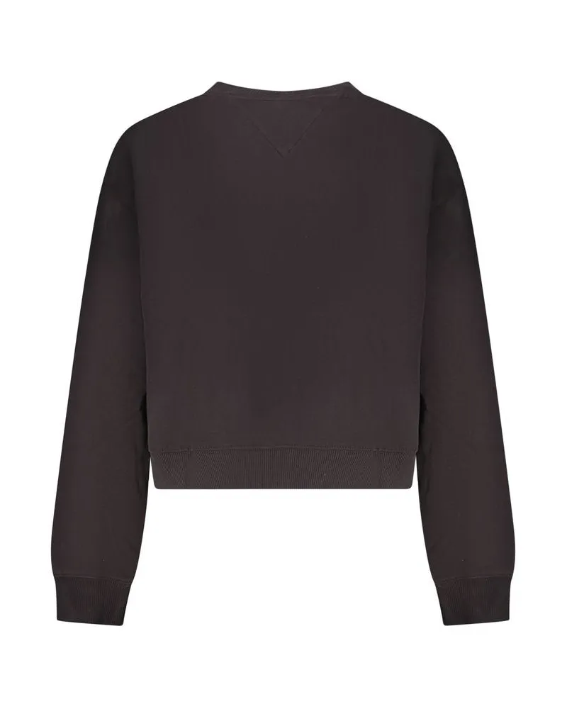 Tommy Hilfiger Cotton-Blend Crewneck Sweatshirt — Black Black