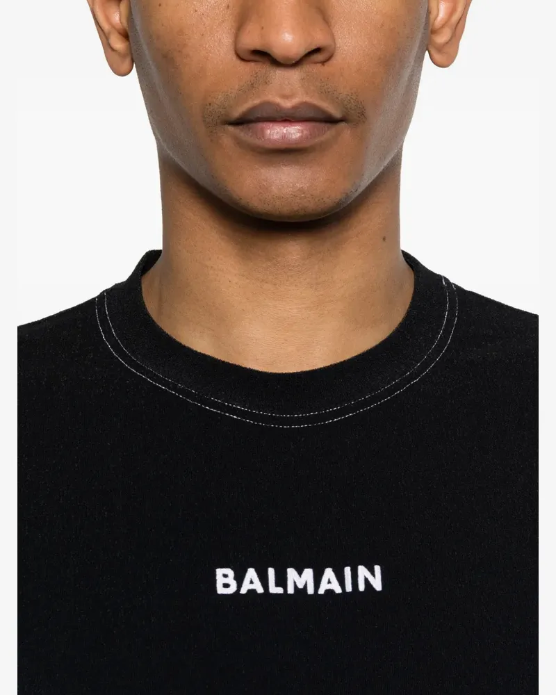 Balmain Men's Logo-Embroidered T-Shirt Ss26 M 