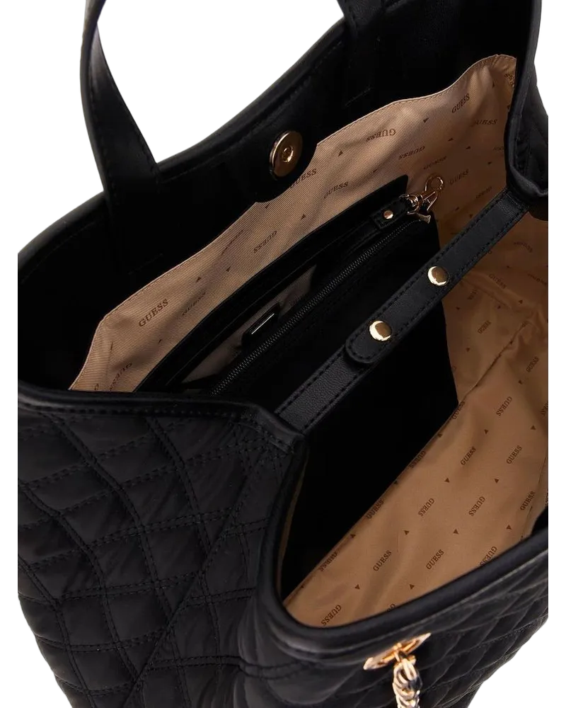 Guess Women's Tote Black Polyester Tote-bags Black