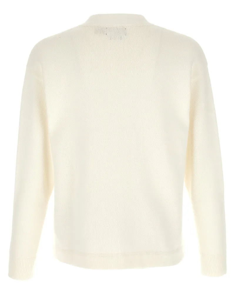 Ralph Lauren Letter Intarsia Cardigan Cream