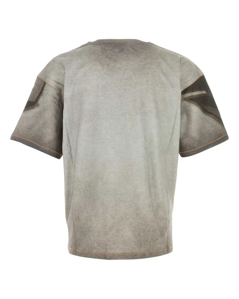 Diesel Men's Printed Cotton T-Shirt 98ba Exterior Taupe