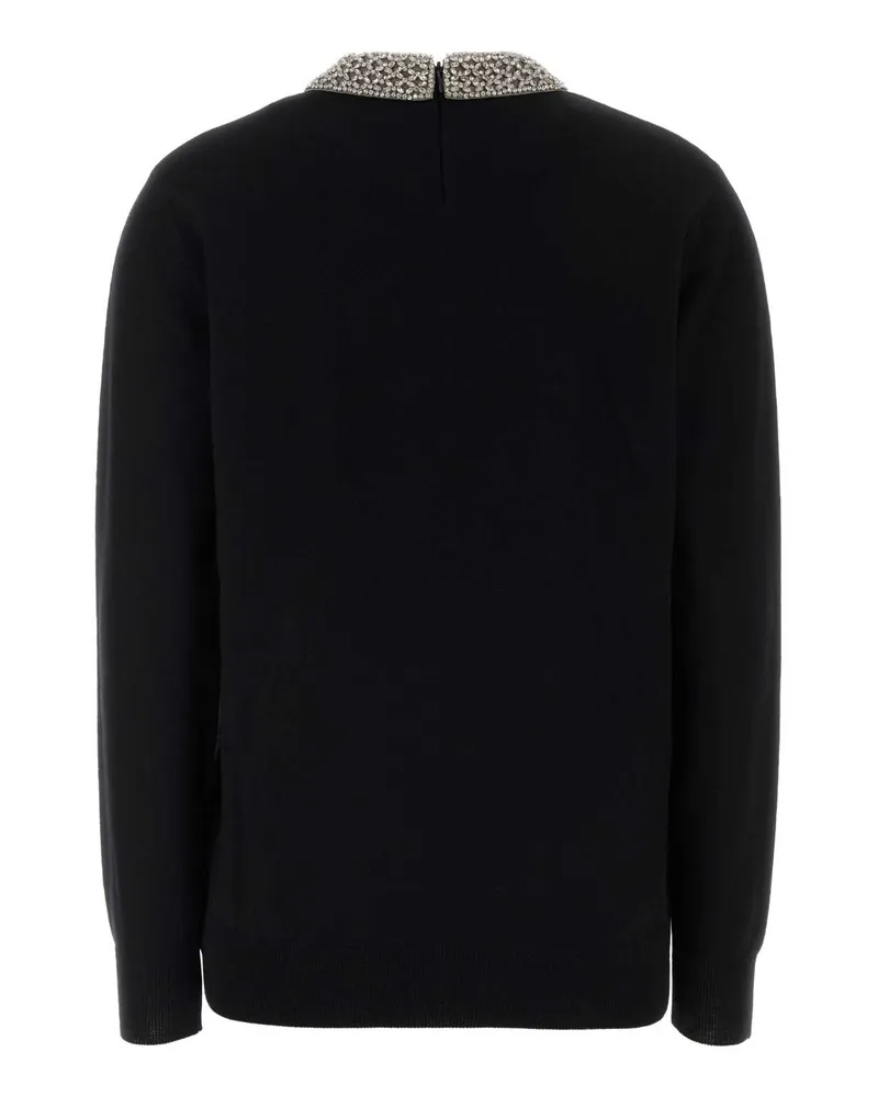 Valentino Garavani Nero Exterior: Virgin Wool Maglie Sweater Black