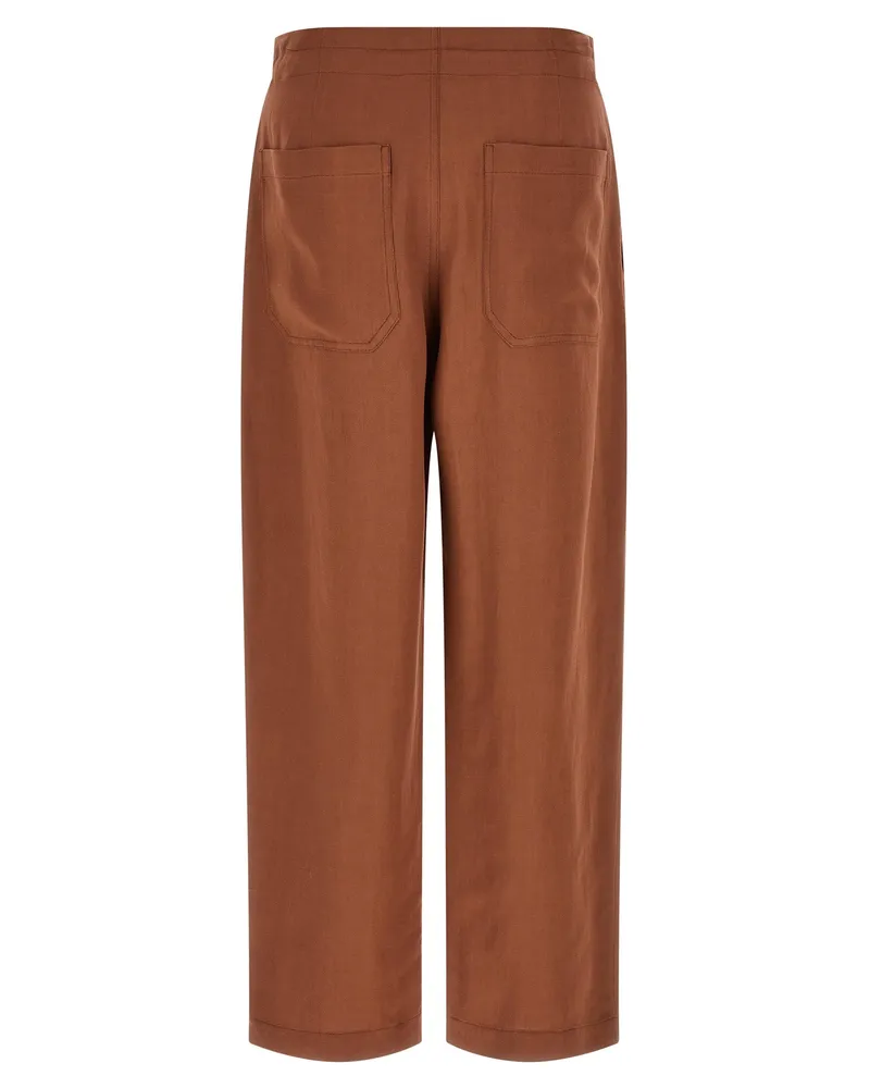 Brunello Cucinelli Women's Multicolor Viscose Casual Pants Brown
