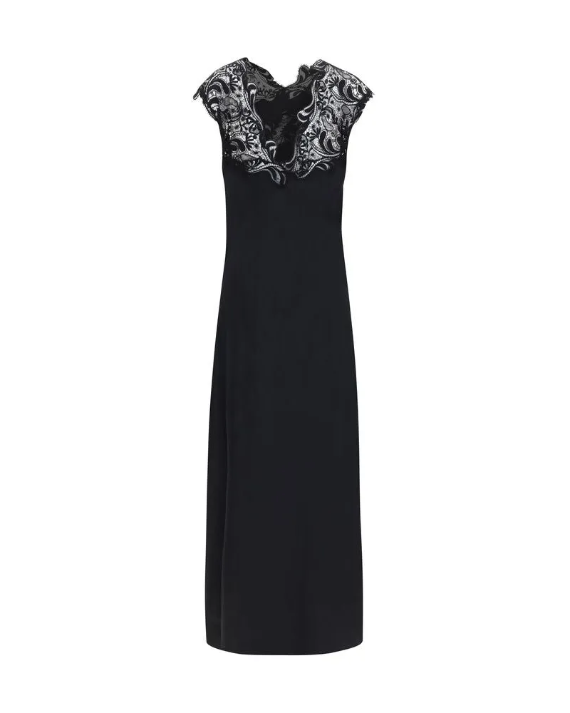Ferragamo Women's Black Silk Cocktail Dress Black