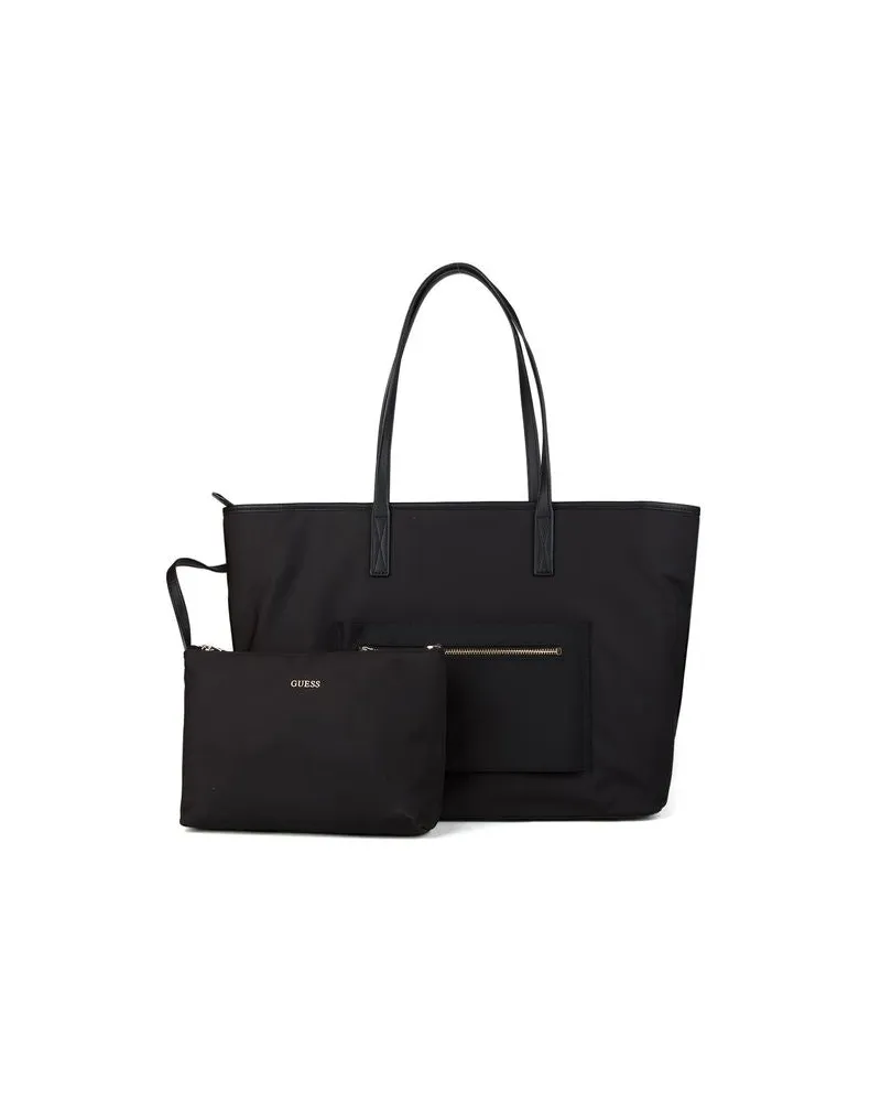 Guess Women's Tote Black Polyester Tote-bags Black