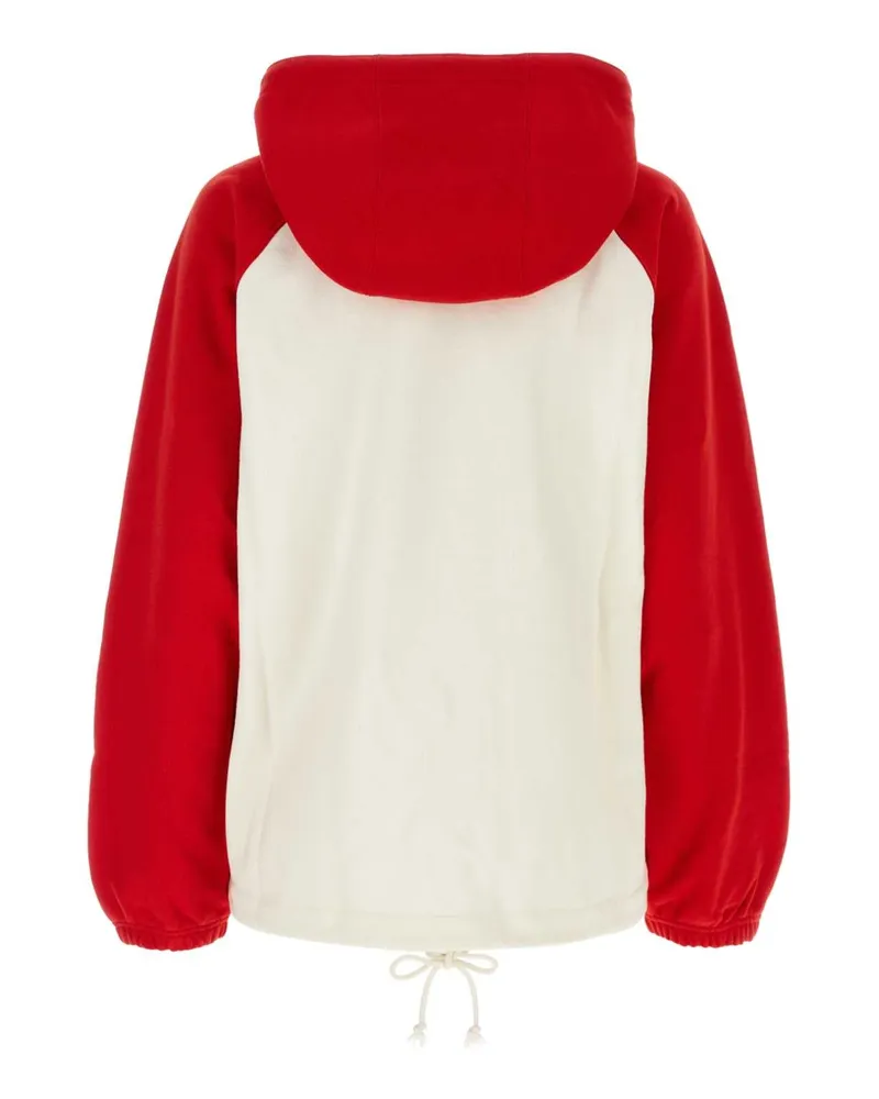 Gucci Women's Two-Tone Cotton Oversize Sweatshirt Sunlightlivermix Exterior: Felpe Red
