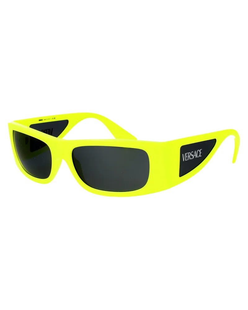 Versace Men's Sunglasses Fluorescent Yellow Injected Yellow