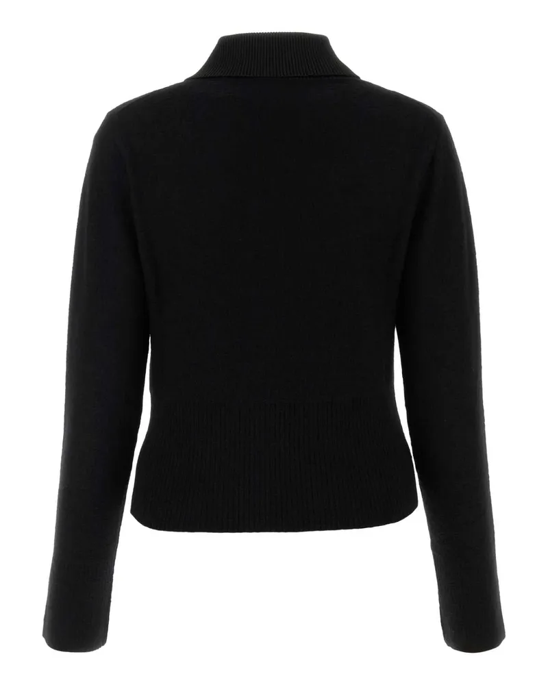 Jil Sander Women's Black Wool Blend Sweater 001 Exterior: Viscose Maglieria Black
