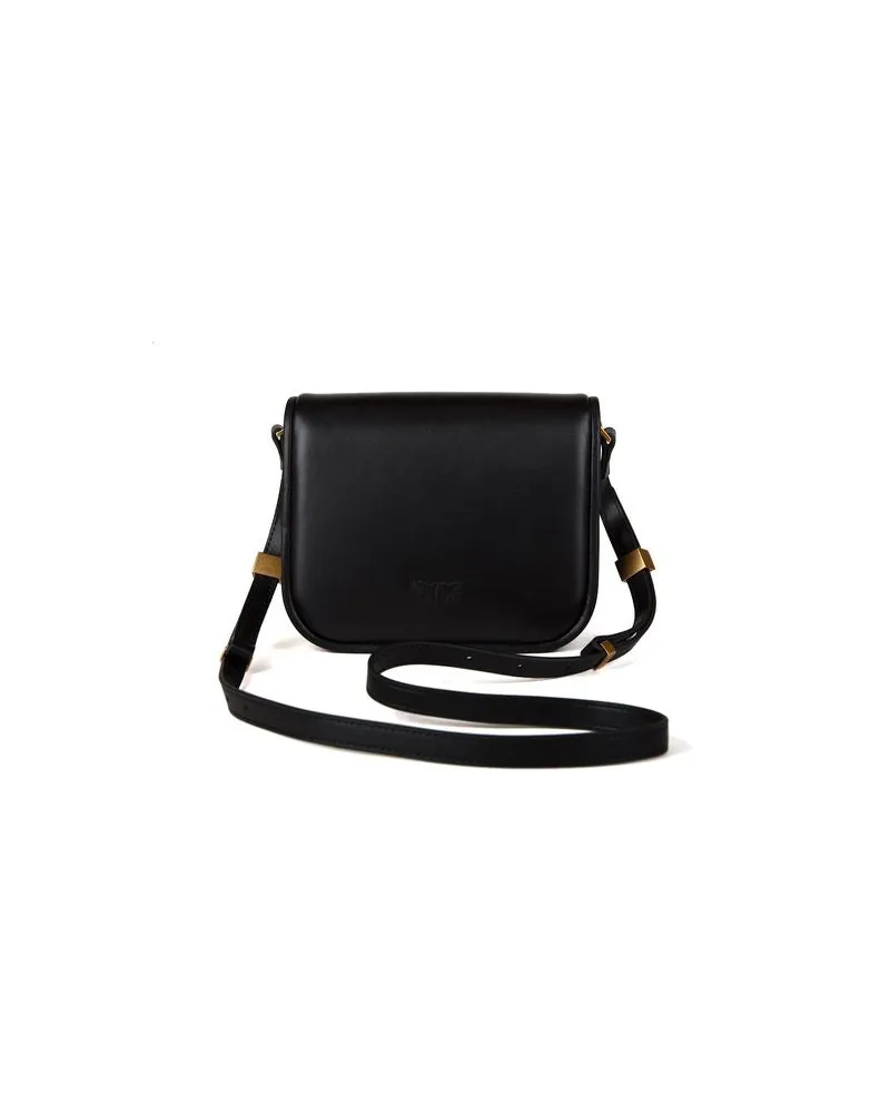 Pinko Women's Crossbody Bag Black Sheepskin - Crossbody-Bags Black
