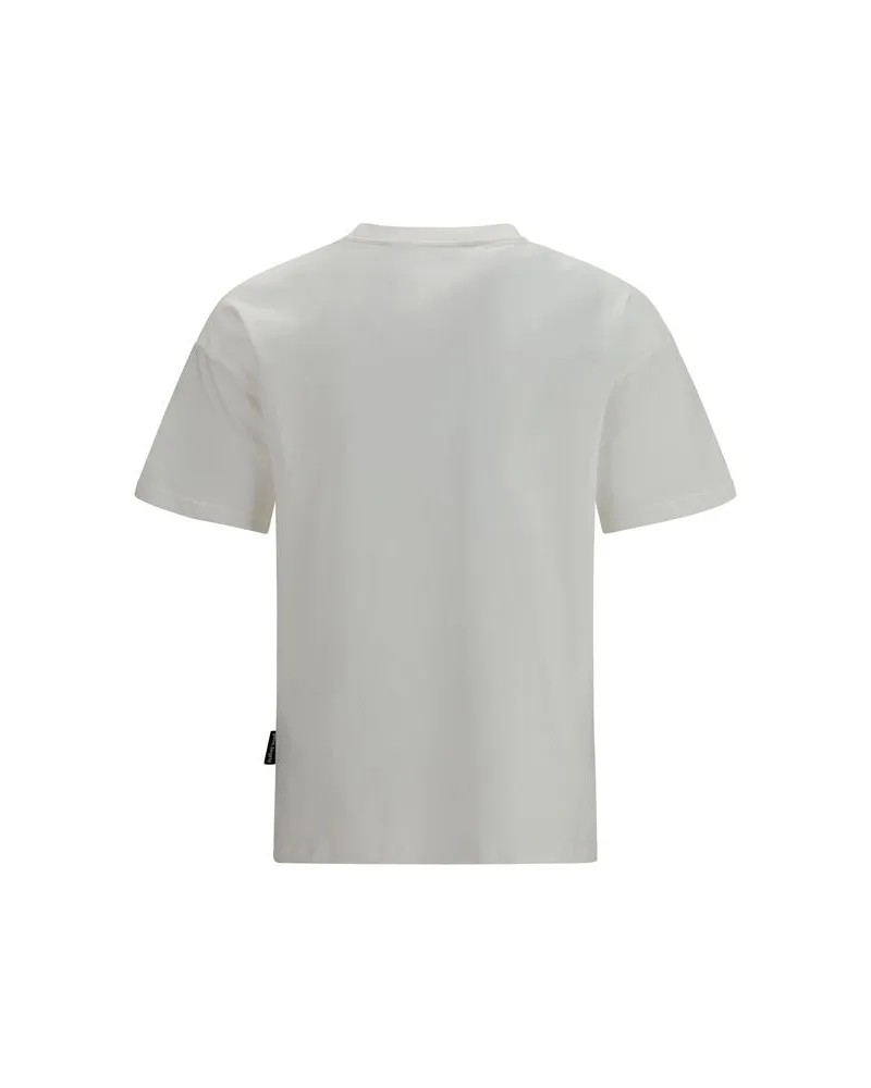 Palm Angels Men's White Cotton T-Shirt White