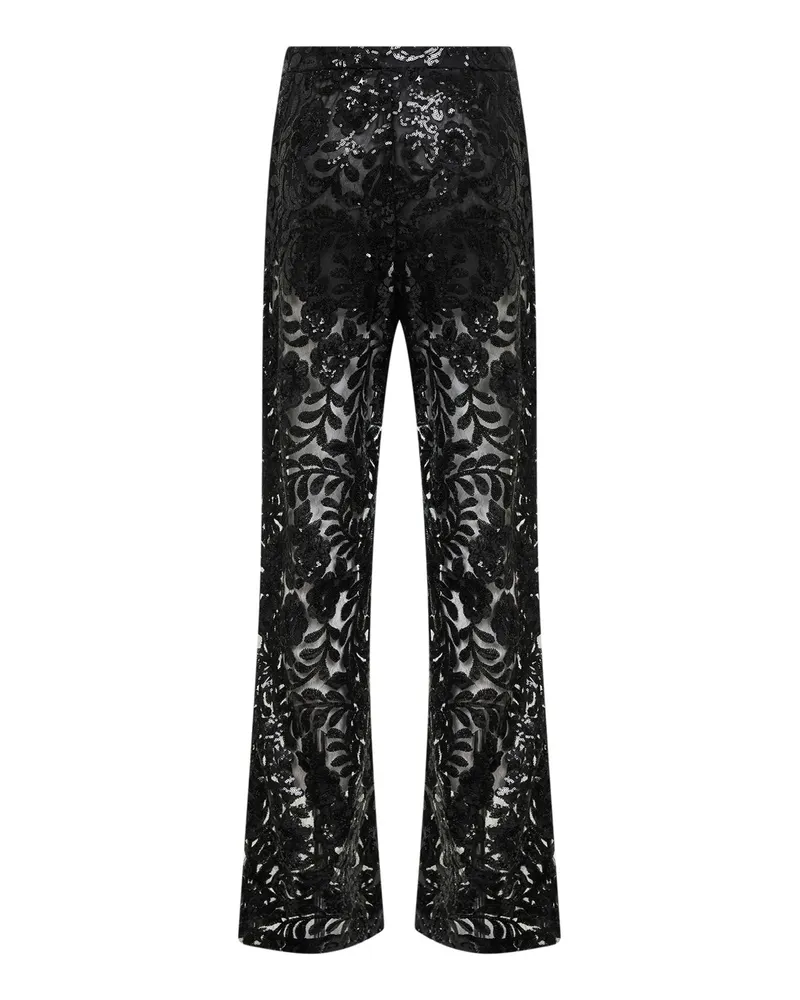 Golden Goose Women's Black Sequin-Embroidered Tulle Trousers Polyester Black