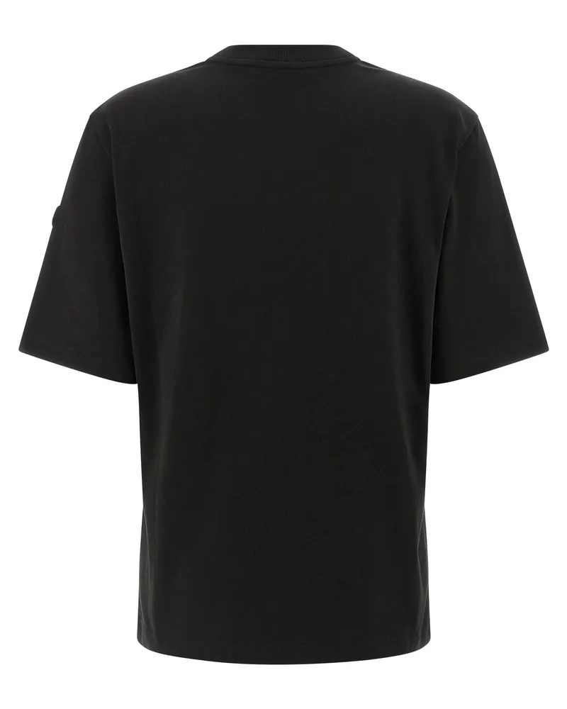 Moncler Logo-Patch Cotton T-Shirt — Black Black