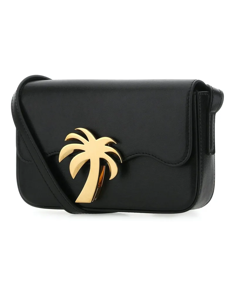 Palm Angels Pwnq012s23lea001 1076 Blackgold Borse A Tracolla Bag Black