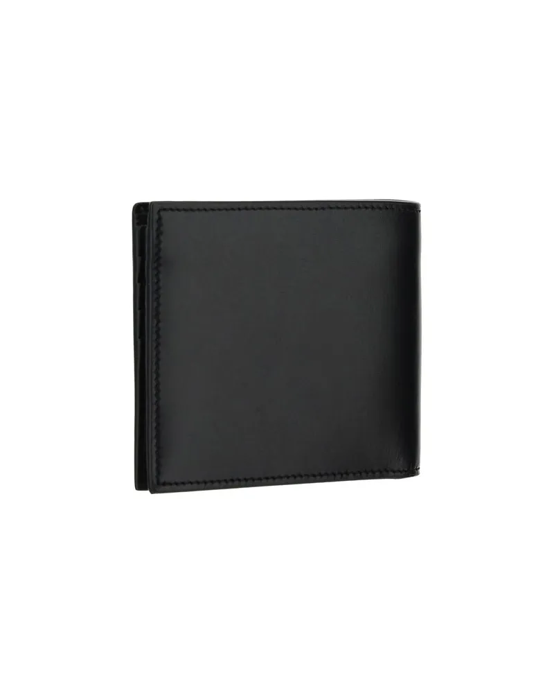 Saint Laurent Men's Black Calf Leather Bos Taurus Wallet Black