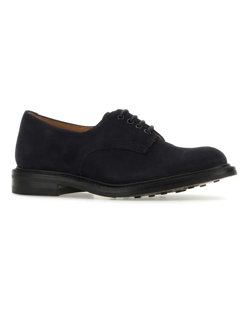 Tricker's Men's Midnight Blue Suede Daniel Lace-Up Shoes Navy Scarpe Stringate Navy